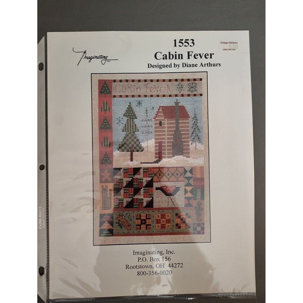 Imaginating CABIN FEVER Cross Stitch Pattern #1553 Diane Arthurs Winter Sampler